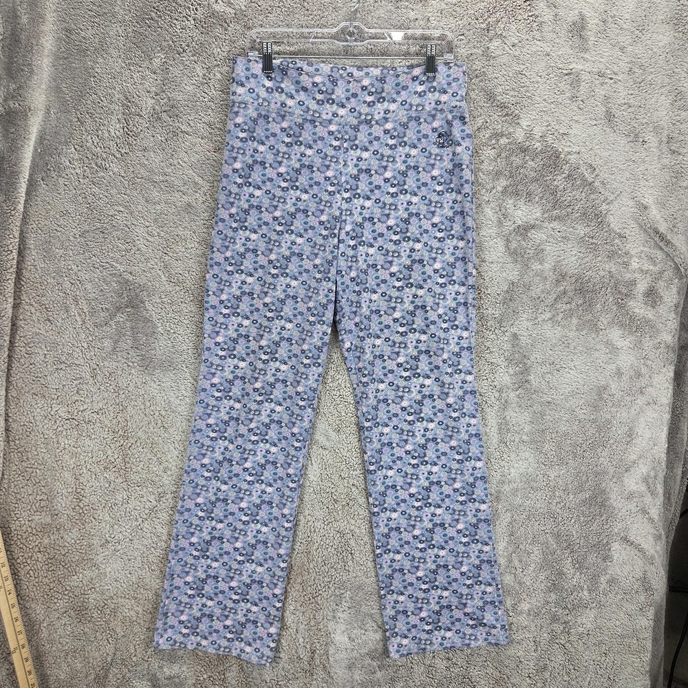 Patagonia Leggings Womens Large Blue Floral Organic Cotton Ankle Yoga Rythm